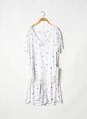Pyjashort blanc LOHE pour femme seconde vue