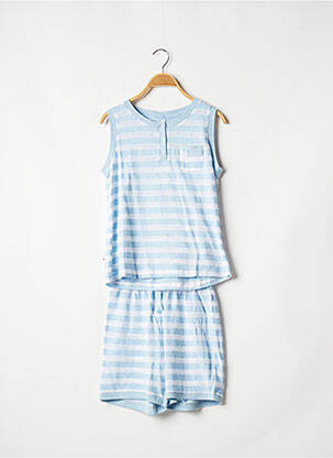 Pyjashort bleu LOHE pour femme