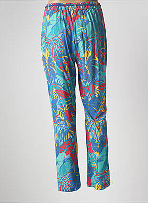 Pantalon droit tissage popeline taille normale bleu DIANE LAURY femme