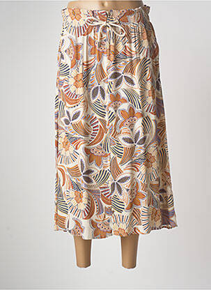 Jupe mi-longue taille haute beige DIANE LAURY femme