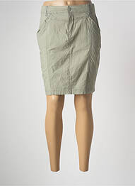 Jupe mi-longue stretch vert GEVANA femme