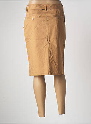 Jupe mi-longue taille à pinces beige JULIE GUERLANDE femme