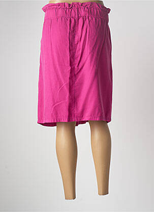 Jupe mi-longue taille haute rose JULIE GUERLANDE femme