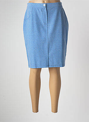Jupe mi-longue stretch bleu JOY OF LIFE femme