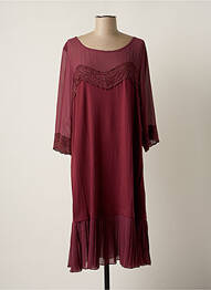 Robe mi-longue manches longues manches longues rouge MYRINE ANTWERP femme