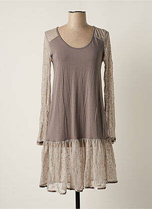 Robe mi-longue manches longues manches longues gris MYRINE ANTWERP femme