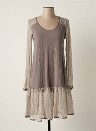 Robe mi-longue manches longues manches longues gris MYRINE ANTWERP femme