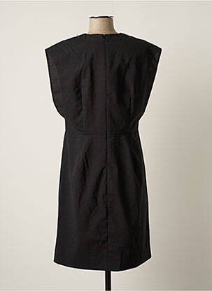 Robe mi-longue fermeture zippée au dos manches courtes noir NOA NOA femme