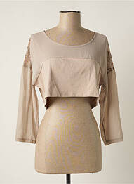 Top stretch manches 3/4 beige MYRINE ANTWERP femme