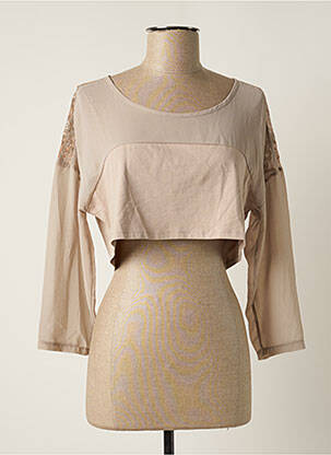 Top stretch manches 3/4 beige MYRINE ANTWERP femme