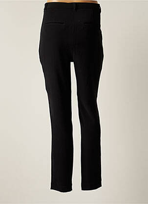 Pantalon slim tissage popeline taille normale noir DENIM STUDIO femme