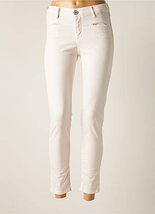 Pantalon slim stretch taille normale rose DENIM STUDIO femme
