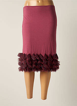Jupe mi-longue stretch rouge MYRINE ANTWERP femme