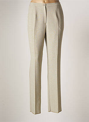 Pantalon droit taille élastique taille normale vert GEVANA femme