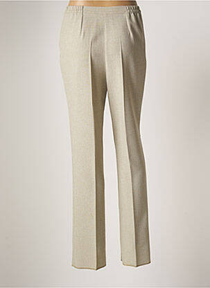 Pantalon droit taille élastique taille normale vert GEVANA femme