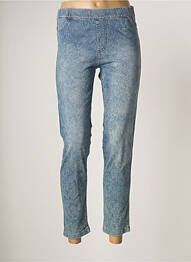 Pantalon slim taille élastique taille normale bleu CONCEPT K femme