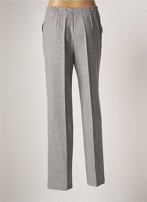 Pantalon droit taille élastique taille normale gris ANNE KELLY femme