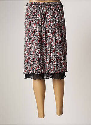 Jupe mi-longue stretch noir GRIFFON femme