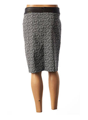 Jupe mi-longue coupe droite noir GEVANA femme