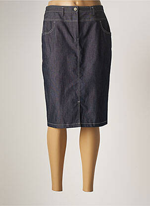 Jupe mi-longue stretch bleu TELMAIL femme