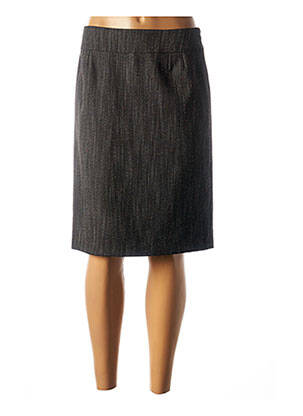 Jupe mi-longue coupe droite gris GEVANA femme