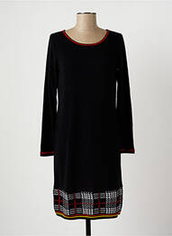 Robe pull stretch manches longues noir TELMAIL femme