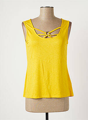 Débardeur stretch sans manche jaune TELMAIL femme
