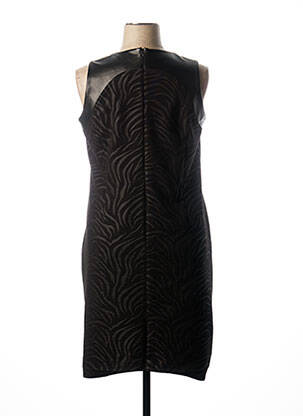 Robe mi-longue imprimé fantaisie sans manche noir JEAN DELFIN femme