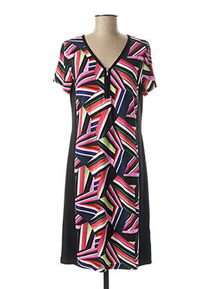 Robe mi-longue manches courtes manches courtes noir TELMAIL femme