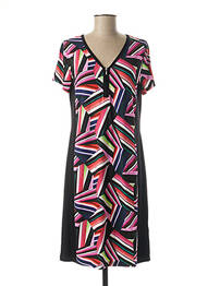 Robe mi-longue manches courtes manches courtes noir TELMAIL femme