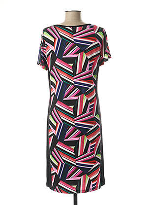 Robe mi-longue manches courtes manches courtes noir TELMAIL femme