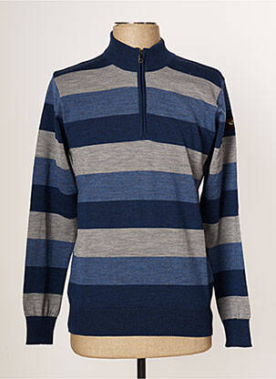Pull stretch manches longues bleu PAUL & SHARK homme