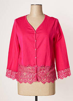 Gilet manches longues stretch rose OSCALITO femme