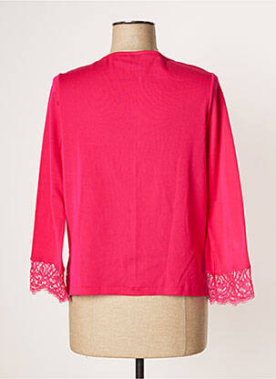 Gilet manches longues stretch rose OSCALITO femme