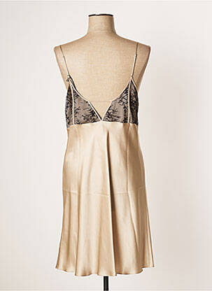 Nuisette/combinette tissage satiné beige LUNA DI SETA femme