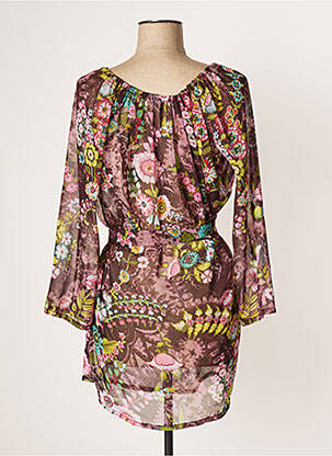 Robe de plage coupe cintrée marron PAIN DE SUCRE femme