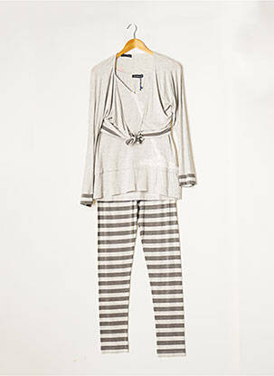 Pyjama tissage jersey gris COTTON CLUB femme