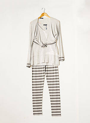 Pyjama gris COTTON CLUB pour femme