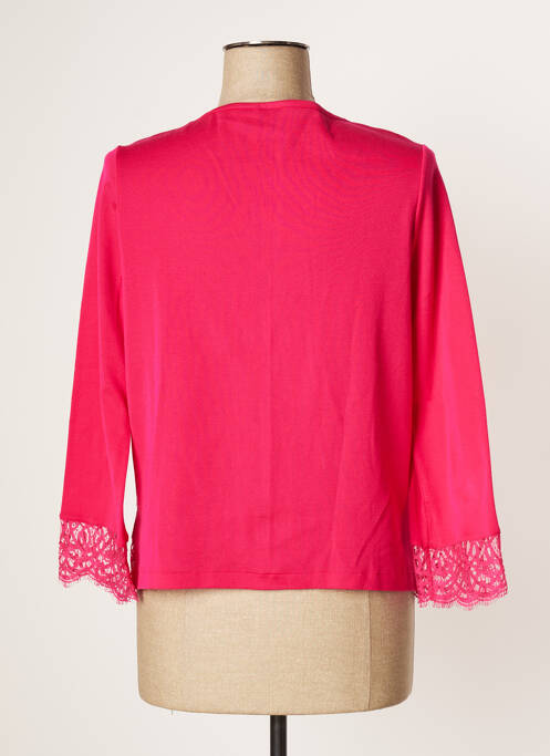 Gilet manches longues rose OSCALITO pour femme