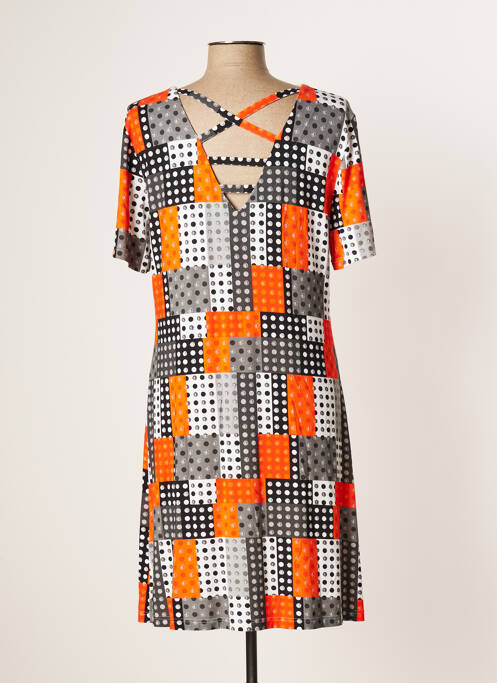 Robe mi-longue orange ROSCH CREATIVE CULTURE pour femme