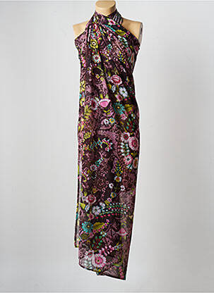 Paréo tissage crêpe marron PAIN DE SUCRE femme