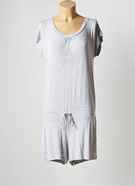Combishort coupe fluide manches courtes gris CANAT femme