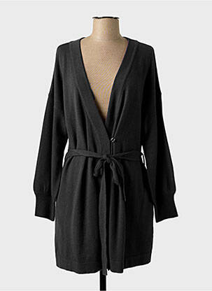 Gilet manches longues noir MARJOLAINE femme