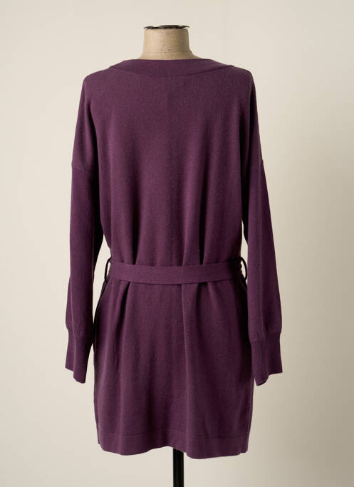 Gilet manches longues violet MARJOLAINE pour femme