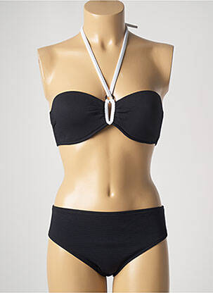 Maillot de bain 2 pièces stretch noir TESSY femme