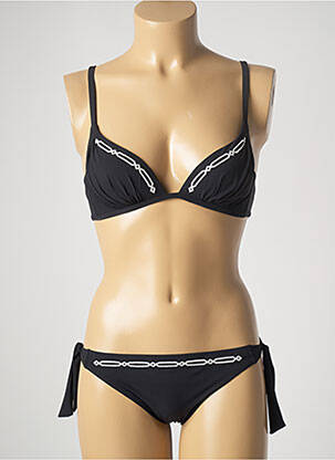 Maillot de bain 2 pièces stretch haut soutien-gorge moulé noir MARYAN MEHLHORN femme