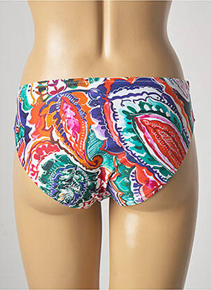 Bas de maillot de bain imprimé fantaisie culotte blanc ROIDAL femme