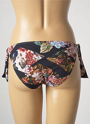 Bas de maillot de bain imprimé fleurs bikini noir MARYAN MEHLHORN femme