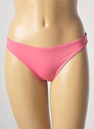 Bas de maillot de bain effet matière satinée culotte rose ROIDAL femme