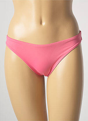 Bas de maillot de bain effet matière satinée culotte rose ROIDAL femme